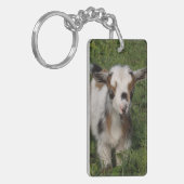 Flashy Nigerian Dwarf Dairy Goat Kind Sleutelhanger (Voorkant Links)