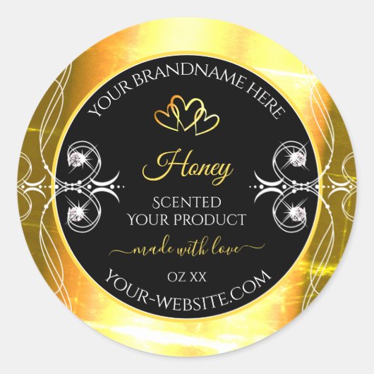 Flashy Or éblouissant Produit Diamants Étiquette N (Devant)