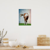Flashy Paint Horse Mare Poster (Keuken)