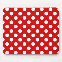 Flashy Red en Big White Polka Putten Pattern