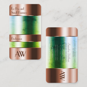 Flashy Roos Gold Box Glass Optica met monogram Visitekaartje