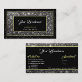 Flashy Silver Glitter Social Media and Appointing Visitekaartje (Voorkant / Achterkant)