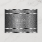 Flashy Silver Snake Pattern met Blue Green Marble Visitekaartje (Voorkant)