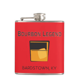 Flask - Bourbon Legend, Bardstown Kentucky Heupfles