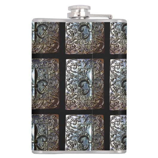 FLASK FLEUR DE LIS DESIGNER HEUPFLES (Achterkant)