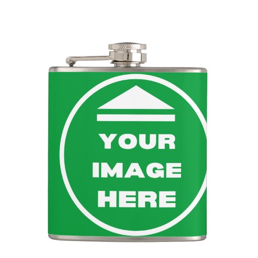 Flask - gepersonaliseerd - Afbeelding / tekst toev Heupfles (Voorkant)
