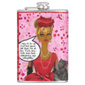 FLASK-Ik probeer allemaal aardig en lief te zijn,  Heupfles (Voorkant)