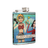 Flask-Let's werken heel hard Heupfles (Rechts)