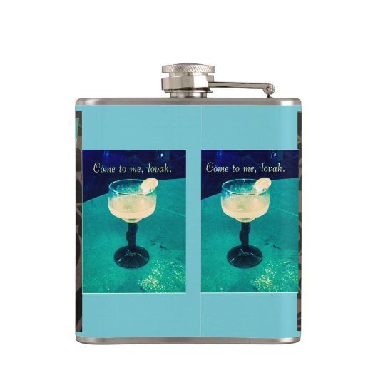 Flask-Let's werken heel hard Heupfles (Achterkant)