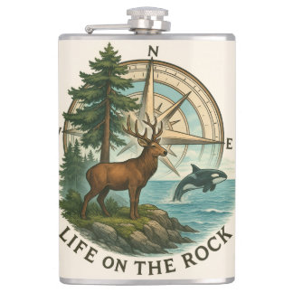 Flask - Leven op de rots Heupfles