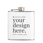 Flask Uw Ontwerp Upload 6oz Heupfles (Voorkant)