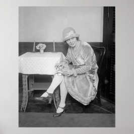 Flask verborgen in Garter, 1926. foto Poster
