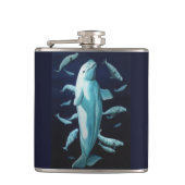 Flask voor walviskunst Aangepaste Beluga Drink fle Heupfles (Voorkant)