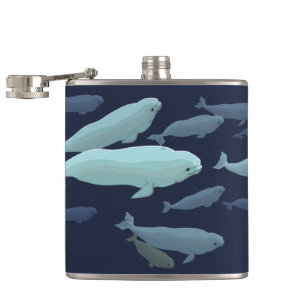 Flask voor walviskunst Aangepaste Beluga Drink fle Heupfles