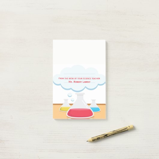 Flasks Science Teacher's Note Pad (Op bureau)