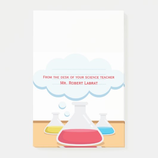 Flasks Science Teacher's Note Pad (Voorkant)