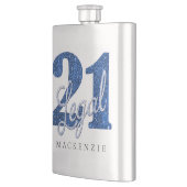 Flasque 21 et juridique | Parties scintillant Blue Faux 21 (Gauche)