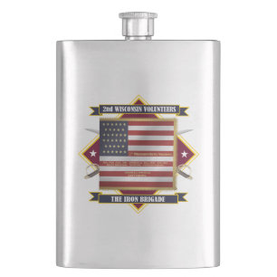 Flasque 2e infanterie bénévole du Wisconsin