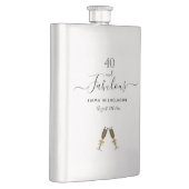 Flasque 40 fabuleux script monogramme de 40e anniversaire (Droite)