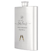 Flasque 50 fabuleux script monogramme 50e anniversaire (Gauche)