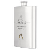 Flasque 60 fabuleux script monogramme d'anniversaire (Gauche)
