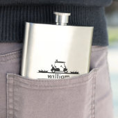Flasque  8 oz Stainless Steel Custom Gift for Golfers (En situation)