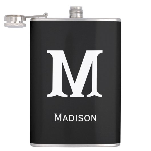 Flasque à bière à monogramme personnalisé (Ouvert)
