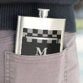 Flasque À damiers noir monogramme (En situation)