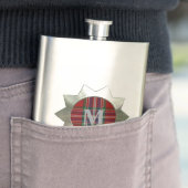 Flasque à monogramme du tartan MacFarlane (En situation)