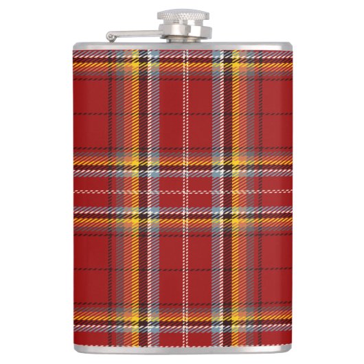 Flasque à tartan rouge et jaune (Devant)