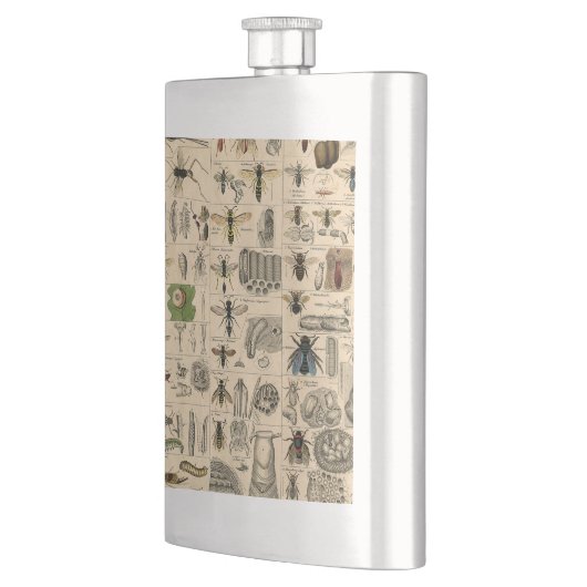 Flasque Abeille Insecte Bug Wasp Nature Peinture des abeil (Gauche)