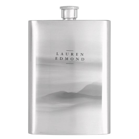 Flasque Abstrait moderne professionnel noir et blanc (devant)