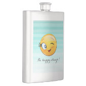 Flasque Adorable Winking Emoji Face-Be heureux toujours (Droite)