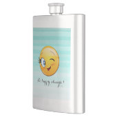 Flasque Adorable Winking Emoji Face-Be heureux toujours (Gauche)