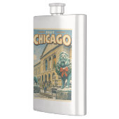 Flasque Affiche de l'Institut d'Art de Chicago en hiver (Gauche)