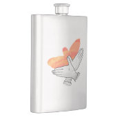 Flasque Aigle à main silhouette orange (Droite)