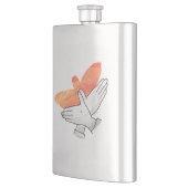 Flasque Aigle à main silhouette orange (Gauche)