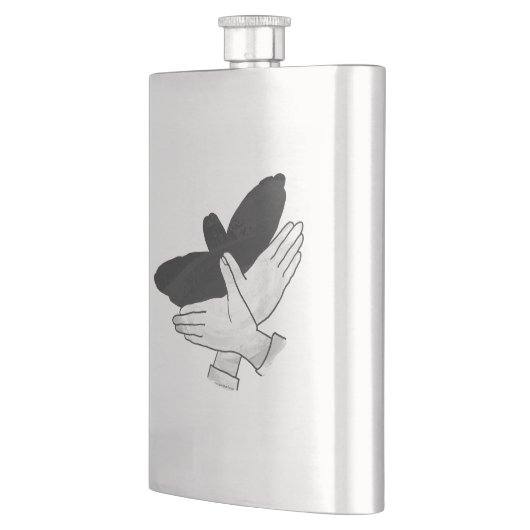 Flasque Aigle de silhouette (Gauche)