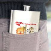 Flasque Aimez nos amis animaux (En situation)