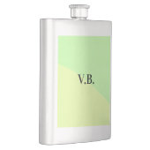 Flasque Ajouter un nom texte monogramme couleur unie simpl (Droite)
