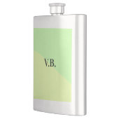 Flasque Ajouter un nom texte monogramme couleur unie simpl (Gauche)