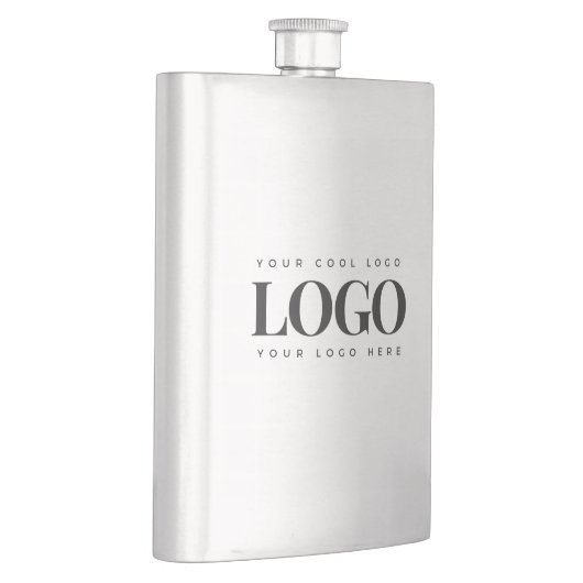 Flasque Ajouter votre logo commercial Rectangle Simple Min (Droite)