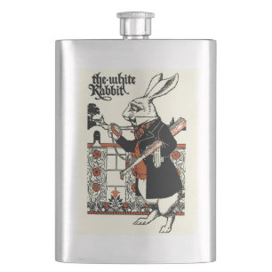 Flasque Alice Lapin Blanc Classique Wonderland