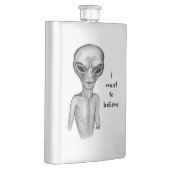 Flasque Alien gris, je veux croire (Droite)