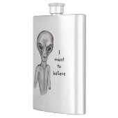 Flasque Alien gris, je veux croire (Gauche)