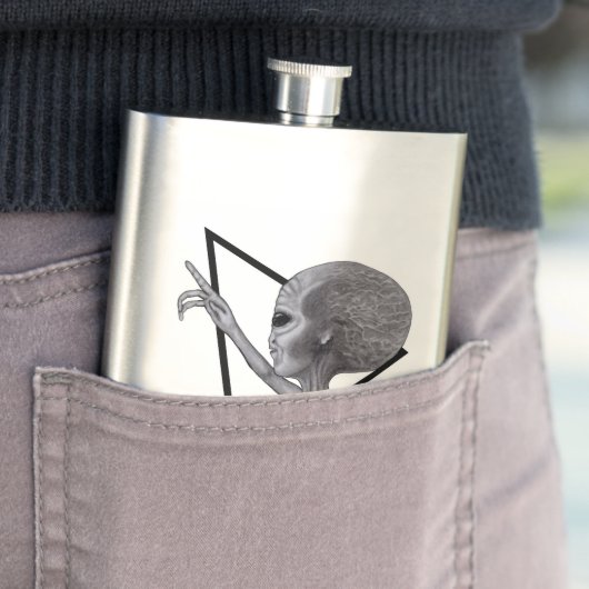 Flasque Alien gris, la vérité est là (En situation)