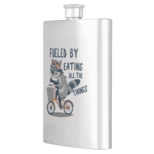 Flasque Alimenté En Mangeant Toutes Les Choses Racoon Cycl (Gauche)