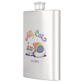 Flasque Ally Cat - Cute White Cat LGBTQ Pride (2) (Gauche)