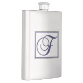 FLASQUE ALPHABET INITIAL F MONOGRAM (Droite)