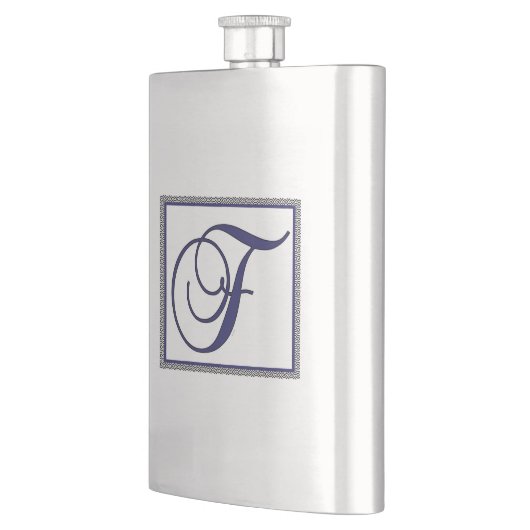 FLASQUE ALPHABET INITIAL F MONOGRAM (Gauche)